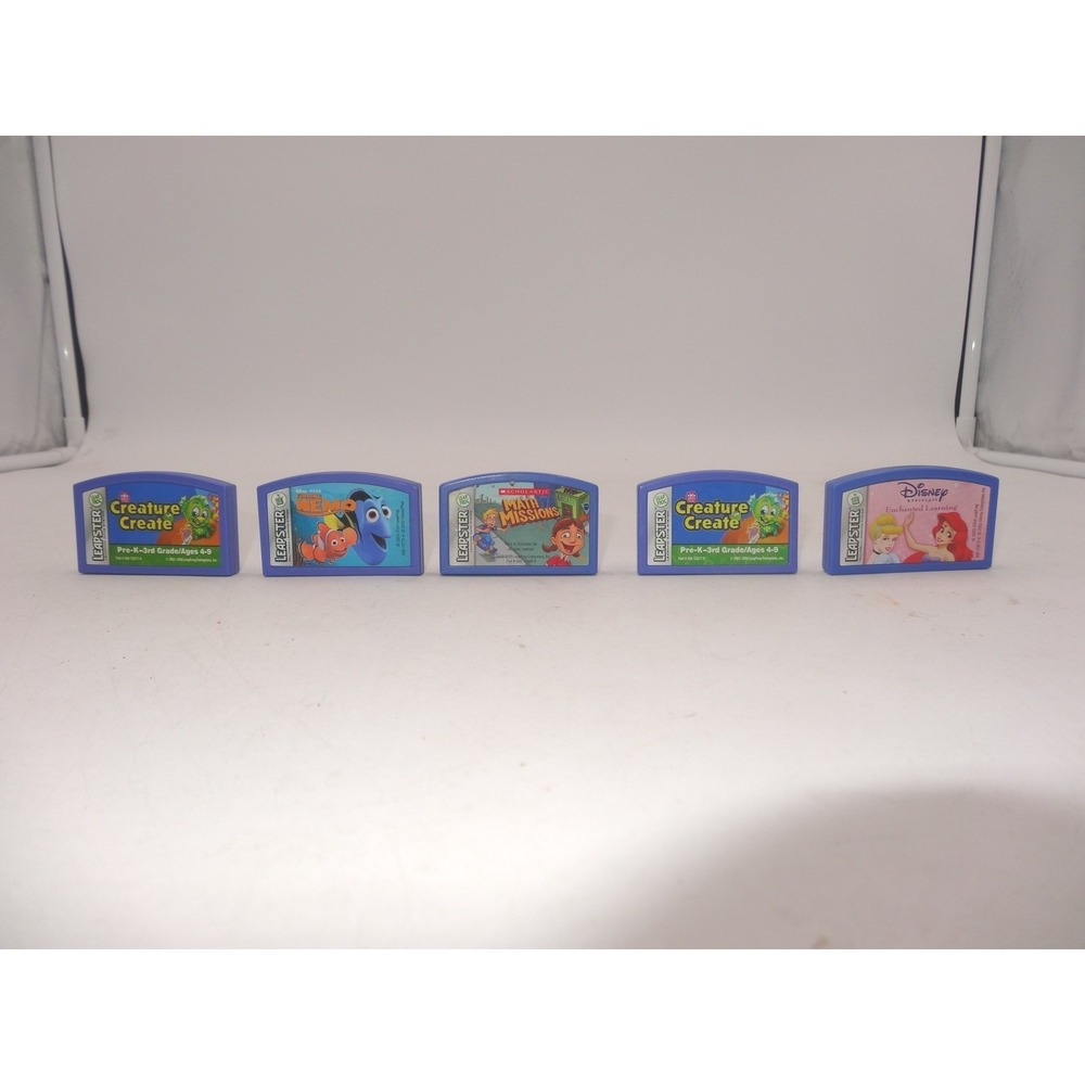 LeapFrog Leapster Learning Games 5 Finding Nemo Disney Princess Math Missions